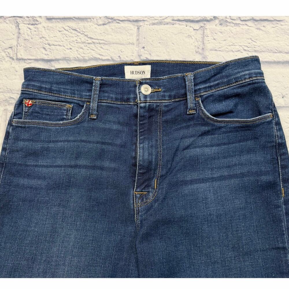 Hudson Blair Cuffed High Rise Straight Cropped Jeans ALYONA Wash Sz 29 J47 - Picture 5 of 6